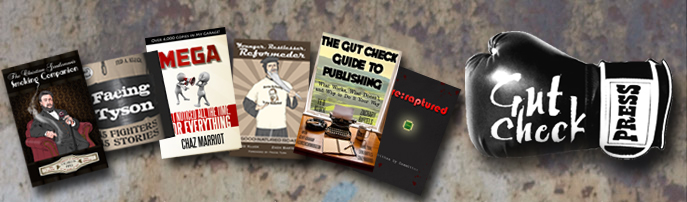 Graphic of Gut Check Press book covers