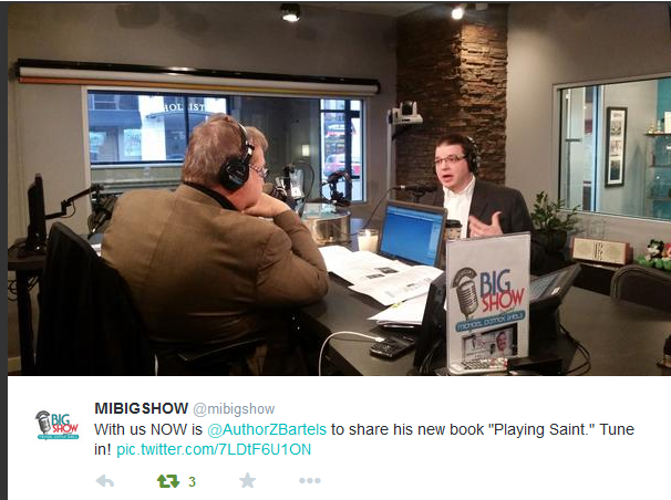 Image of Zach on Michigan Big Show with Michael Patrick Shiels
